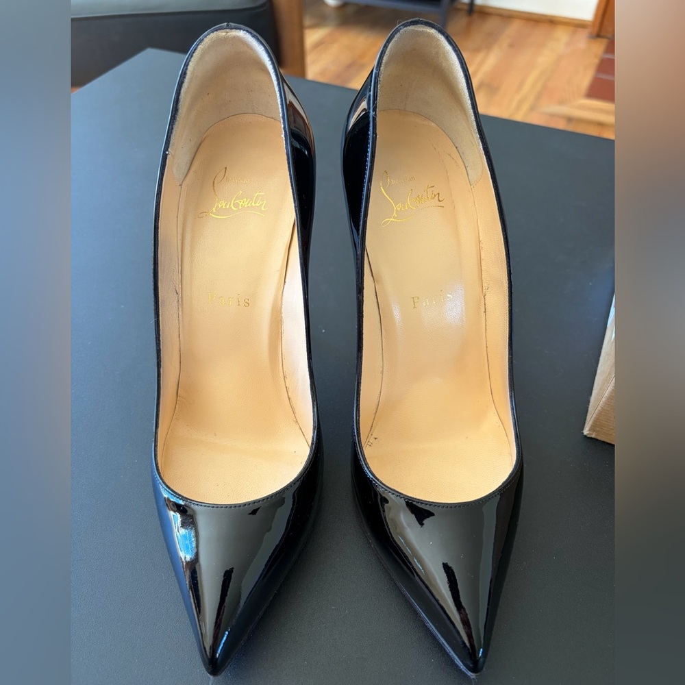 Christian Louboutin Pigalle Follies 100 Patent Black Heels EU 39 - Picture 7 of 17